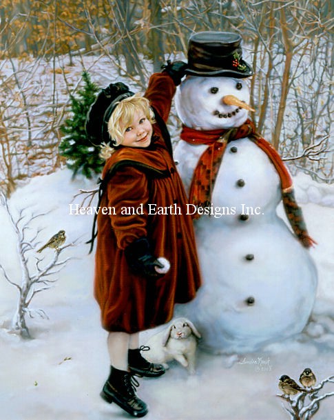 Girl Snowman - Click Image to Close